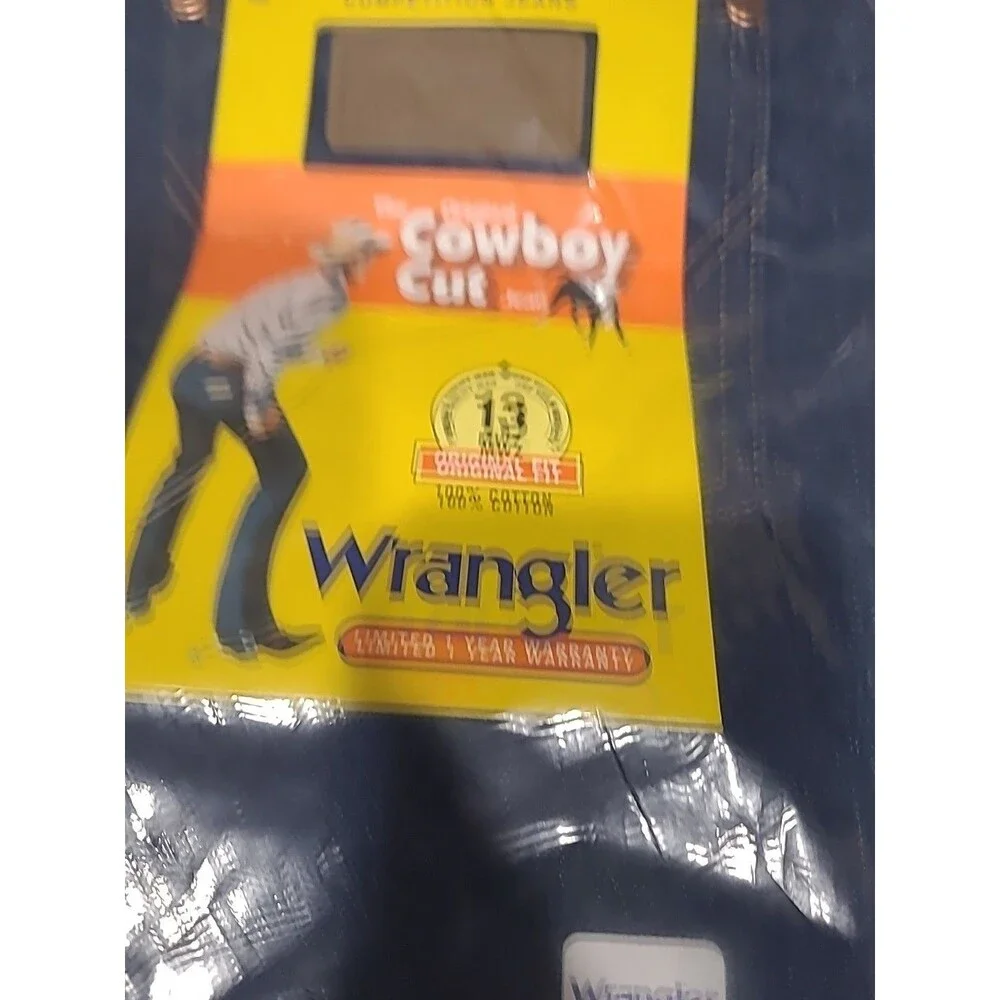 Wrangler Men's 13Mwz Dark Wash High Rise Rigid Cowboy Cut Jeans -31x32 B14